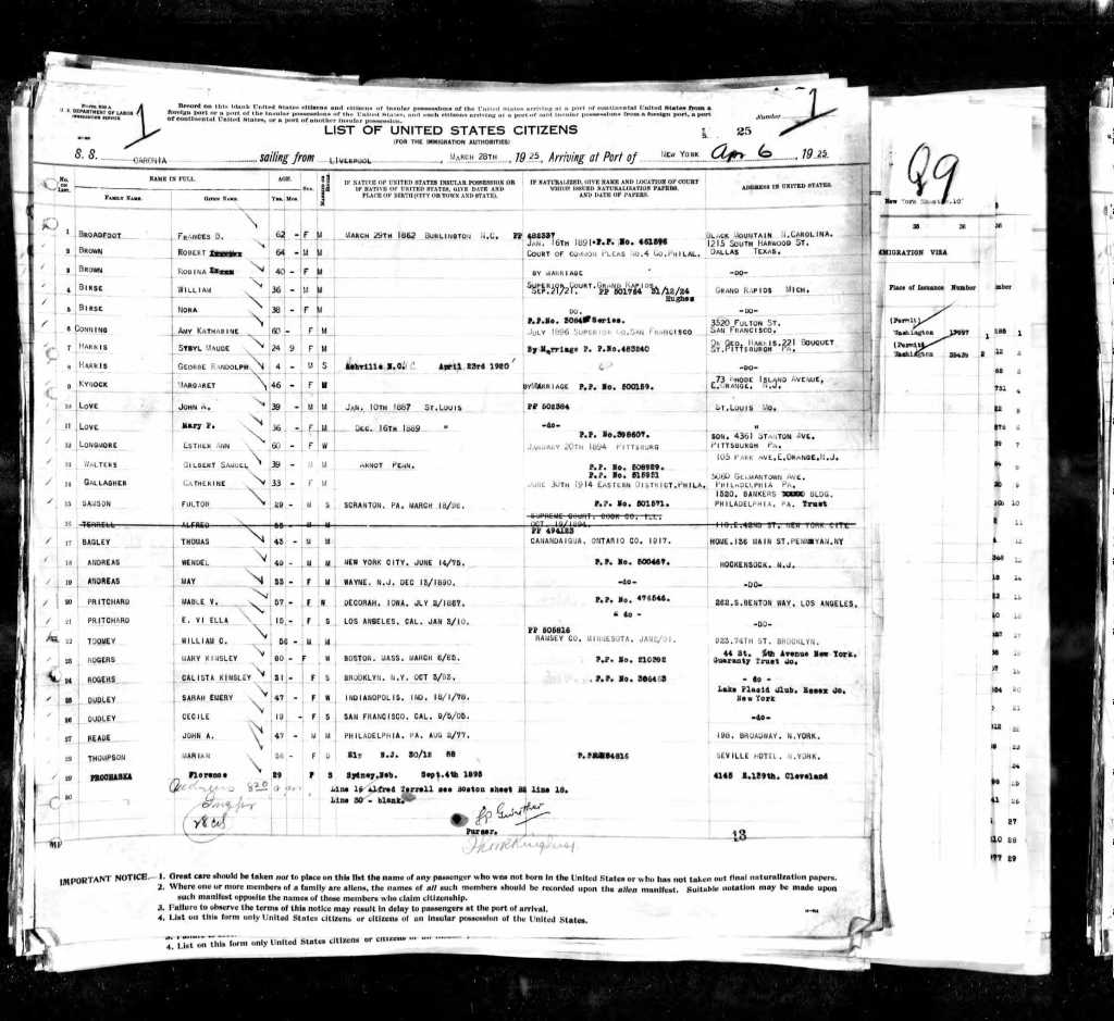 Port Log 1925