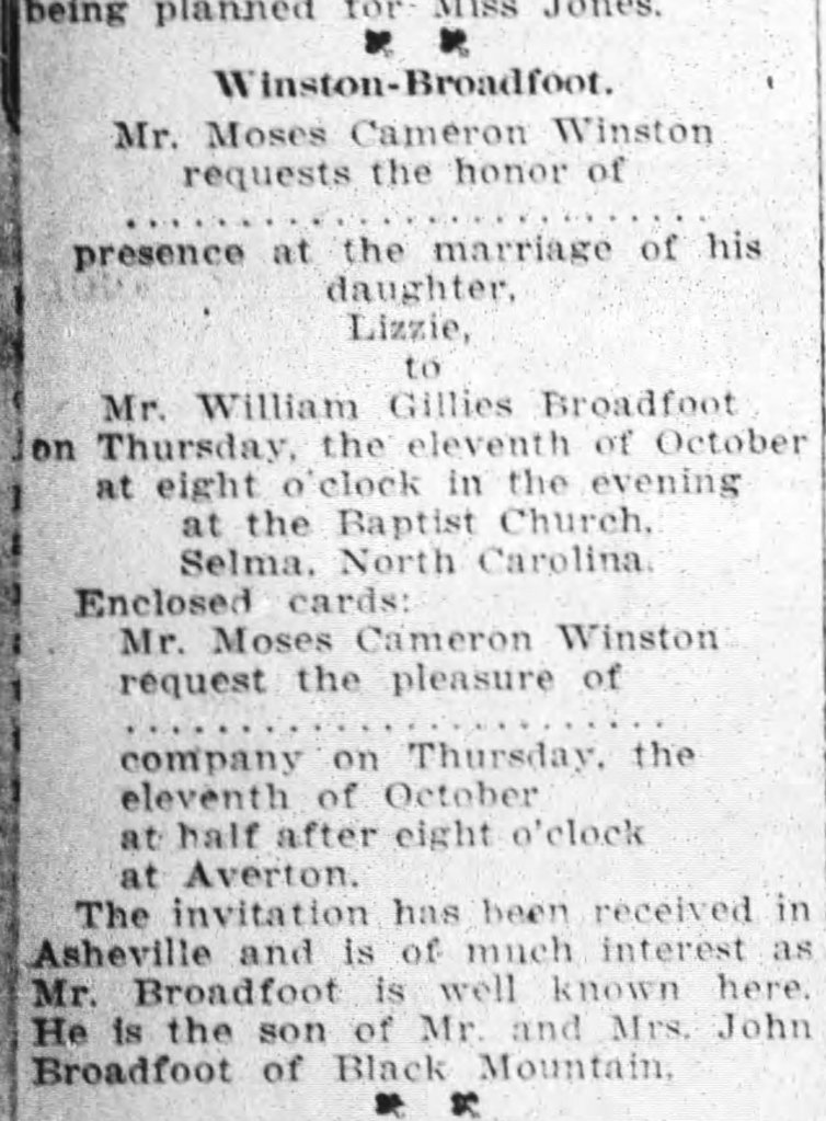 Wedding Announcement 1917